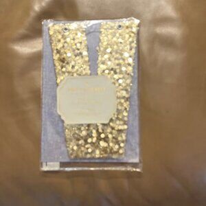 Pottery Barn emily Meritt Gold Sequin Letter V - New